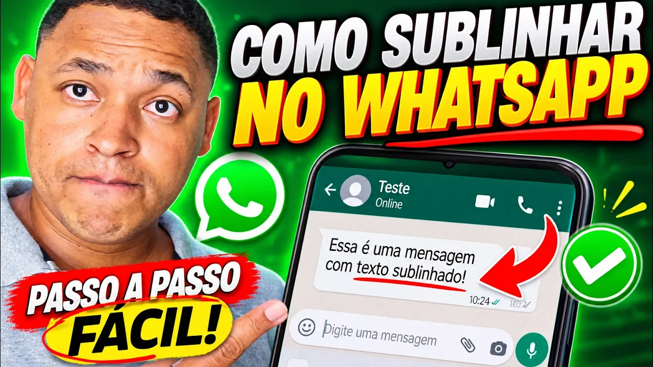 como sublinhar no whatsapp
