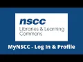 MyNSCC Log In and Profile
