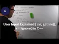 C Lecture 6 How to Get User Input cin getline Explained
