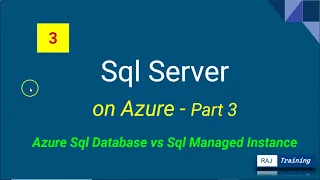 Sql Server on Azure Azure Sql Database vs Sql Managed Instance Raj Training Part 3