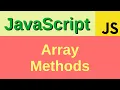 Array methods - Basic JavaScript Fast 31 splice concat forEach indexOf filter map join