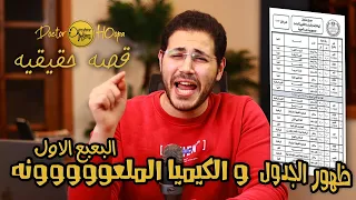 جدول الثانويه العامه و بدايه الانفراجه قصه دكتور هوبا و الكيميا الملعونه 