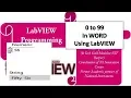 0 TO 99 convert number in words in labview by Nitesh Pradhan