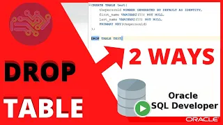 ORACLE SQL TUTORIAL How to Delete TABLE DROP TABLE