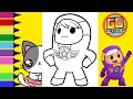 Lagu Coloring Go Jetters Xuli Lars and Foz Coloring Book Pages | Sprinkled Donuts JR