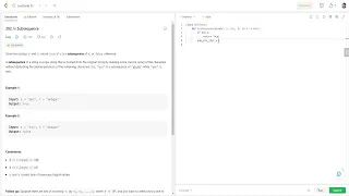 LeetCode Task 392 Is Subsequence Python solution
