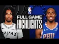 SPURS at 76ERS FULL GAME HIGHLIGHTS March 3 2026