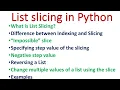 List slicing in Python Slicing in Python examples CBSE List operations Slicing step value