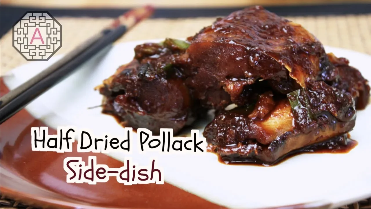 Korean Half Dried Pollack Side-dish ( , CoDaRi JoRim)   Aeri