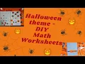 Halloween DIY Math Worksheets Math Worksheets for kindergarten and graders With Free printable