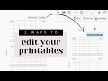 How To Edit Printable Inserts Customize your printable inserts for your needs