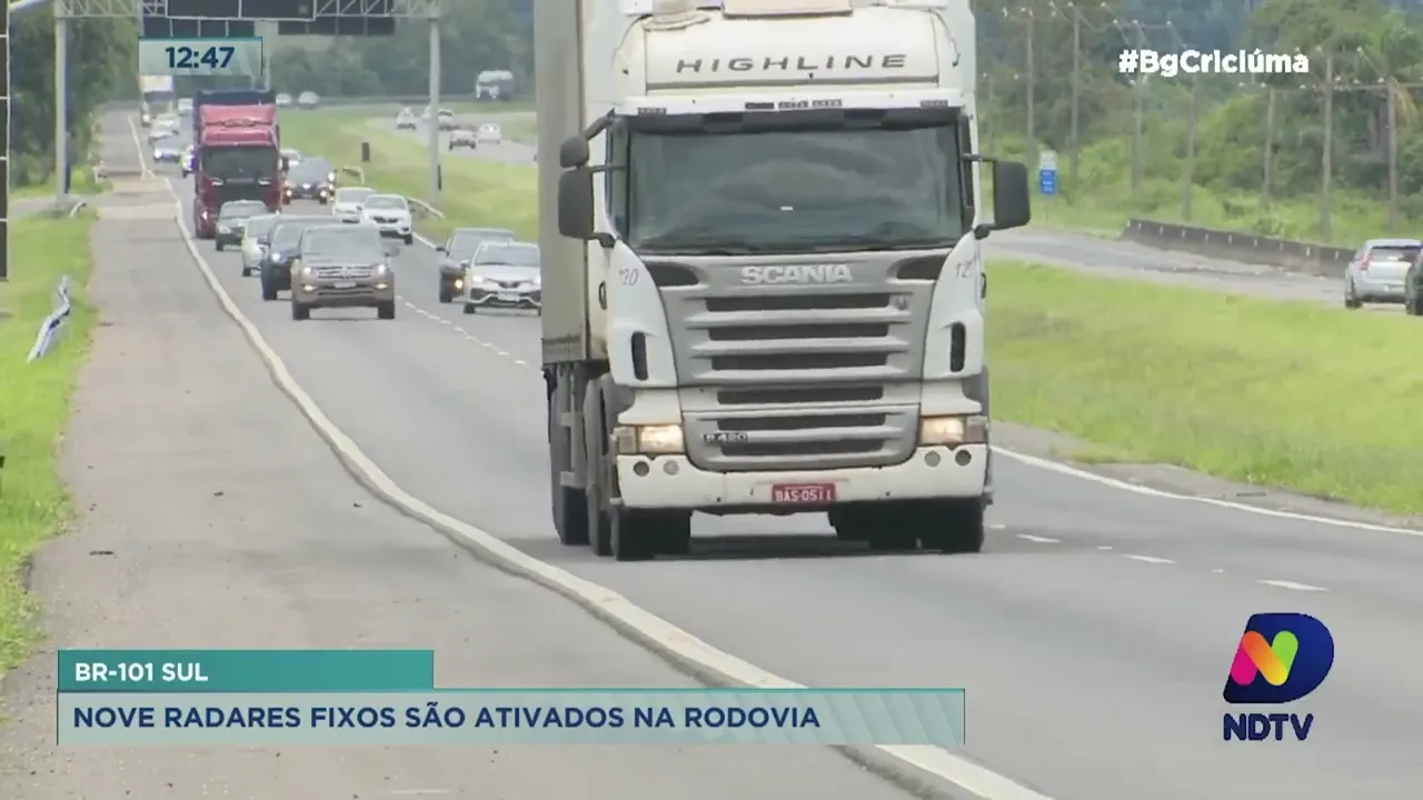 Nove radares fixos são ativados na BR-101 Sul