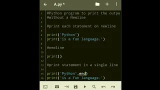 Print the without a in