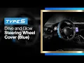 TYPE S BLUE Lighted Steering Wheel Cover with Rechargeable LED Drive Glow SW534692