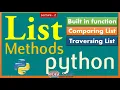 list in Python built in list functions Comparing list Traversing a list in python