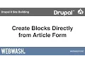 Drupal 8 Site Building 5 5 Create Blocks Directly from Article Form