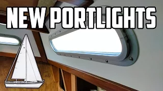 Sail Life – Portlights installed! LED lights & speaker placement – DIY sailboat refit
