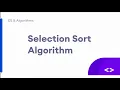 Selection Sort Algorithm Brief Explanation JAVA Code Sorting algorithms DSA
