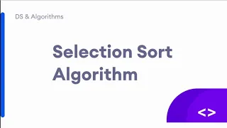 Selection Sort Algorithm Brief Explanation JAVA Code Sorting algorithms DSA