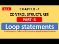 Chapter-7 Part-3 Control Structures Plus One Computer Science Loop Statements c