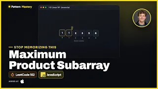 Maximum Product Subarray - LeetCode 152 1-D Linear DP JavaScript