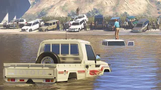 شخص ثري مايحب الشاص و لكن بعدما غرق فالسيل لم يستطع أحد أن يخرجه فجاءه راعي الشاص قراند 5 GTA V 