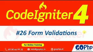 Form Validations in CodeIgniter 4