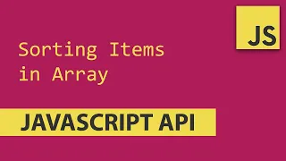 Sorting Array Elements in Javascript - Javascript Tutorial