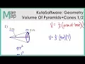 KutaSoftware Geometry - Volume Of Pyramids And Cones Part 1