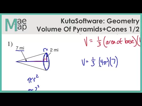 Download MP3 KutaSoftware: Geometry- Volume Of Pyramids And Cones Part 1
