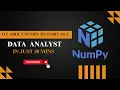 All-important NumPy functions in One 30 most important functions in 30 minutes
