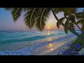 Peaceful Evening Ocean Waves Beach Sounds Sleep Focus 12H 4K