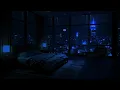 Heavy Rain on Window: Cozy Bedroom Night View for Relaxing Sleep 🌧️