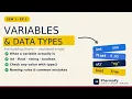 Variables Data Types in Python BP101T Unit 1 Lec 3