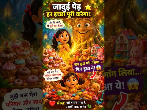 🌳 अगर एक पेड़ आपकी हर इच्छा पूरी कर दे… तो आप क्या माँगेंगे?  #moralstories