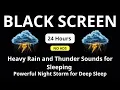 Lagu 🔴 Heavy Rain and Thunder Sounds for Sleeping – Black Screen | Powerful Night Storm for Deep Sleep