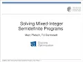 Solving Mixed Integer Semidefinite Programs