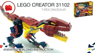 Lego Dinosaur Tyrannosaurus Rex MOC - LEGO CREATOR 31102 alternative build instructions Part 4