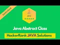 HackerRank Java Abstract Class problem solution in Java Java Solutions Programmingoneonone
