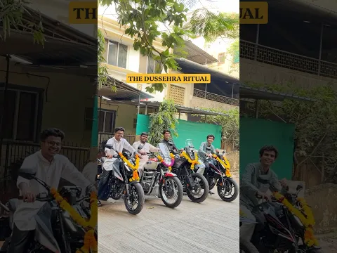 THE DUSSEHRA RITUAL #shorts #friends #bike #dussehra #festival #motorcycle #ktm #royalenfield