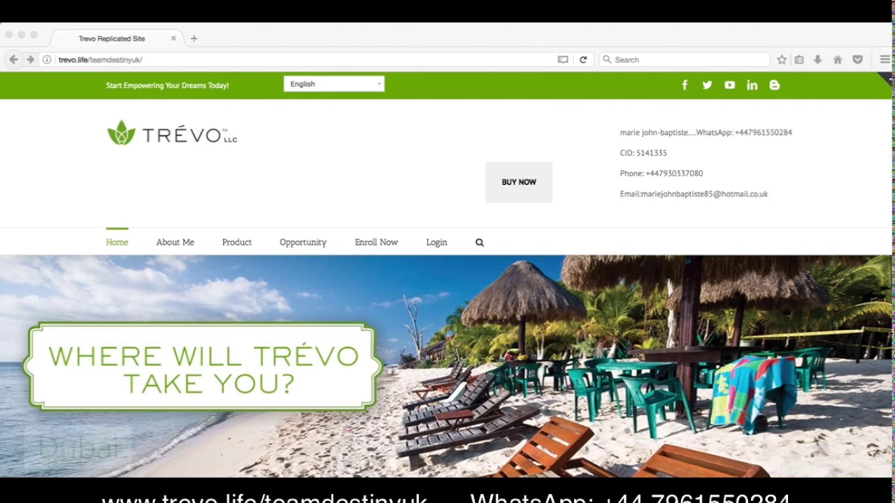 Trevo Drink Account Creation by Marie of Team Destiny UK  Sponsor ID 5141335