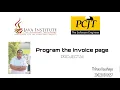 WP1 PROJECT 34 Program the invoice page