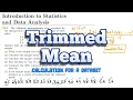 Finding Trimmed Mean Probability Statistics for Engineers Scientist by Walpole Solution Chap 1