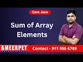 Sum of Array Elements in Java By Srinivas Ameerpet Technologies