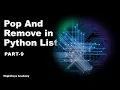 Pop and Remove Method in Python List Hindi Part-9