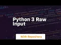 python 3 raw input