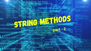 String methods - part-2