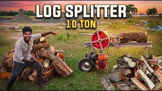 10ton விறகு உடைக்கும் Machine ..💯Kinetic Log Splitter | Mr.Village Vaathi