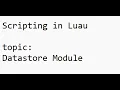 Datastore module Roblox studio