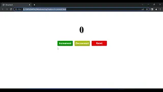 Increment Decrement and Reset Numbers by using html CSS javascript Counter Project Javascript